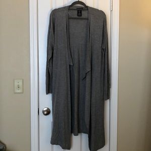 Long gray cardigan